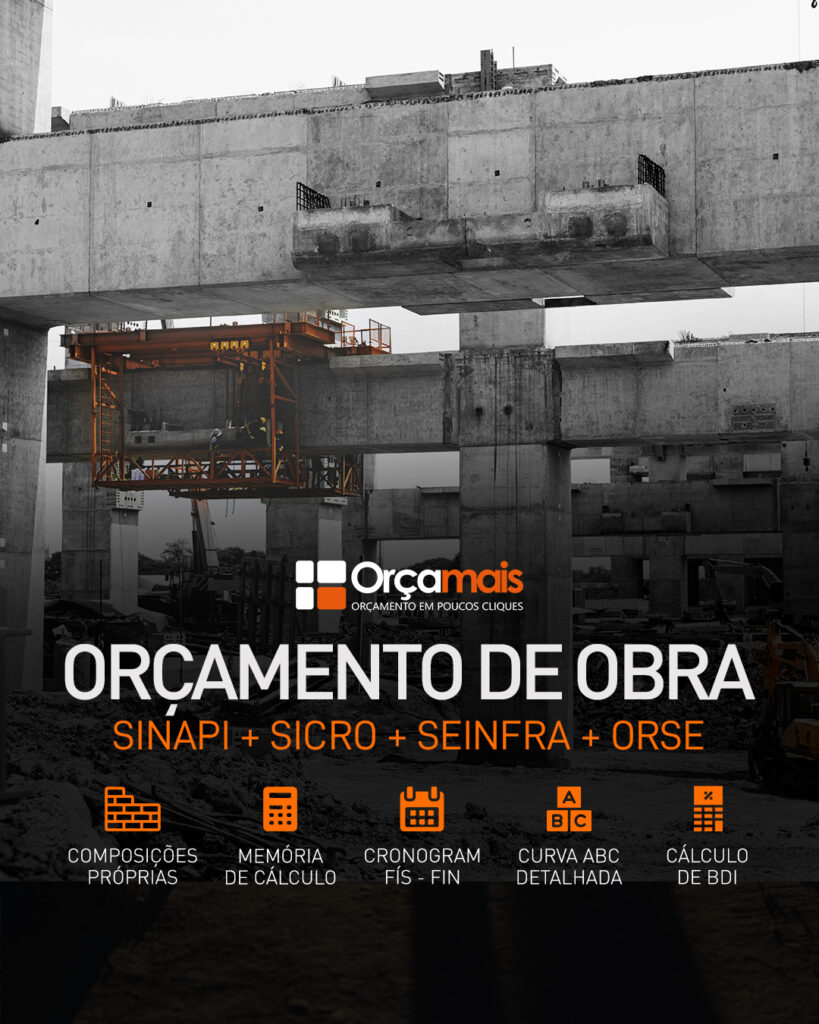 Planilha de orçamento de obras - OrçaMais 4 bases.